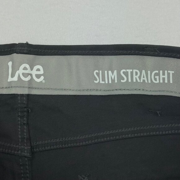 Lee Men's Slim Straight Motion Flex Waistband Stretch Black Pants Size 40X30 NWT - Picture 6 of 11